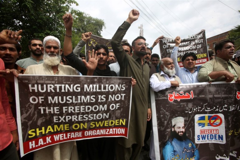 Unjuk rasa di seluruh Pakistan atas pembakaran Alquran di Swedia |  Berita Islamofobia