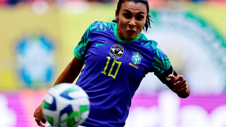 Soccer Football - Women's International Friendly - Brazil v Chile - Estadio Mane Garrincha, Brasilia, Brazil - July 2, 2023 Brazil's Marta