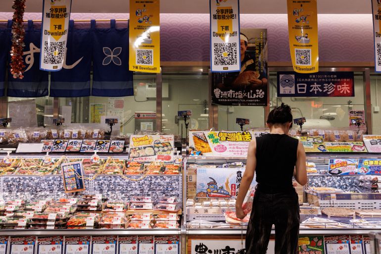 Japanese imports of seafood are seen in a supermarket in Hong Kong