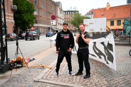Protesters from the "Danish Patriots"