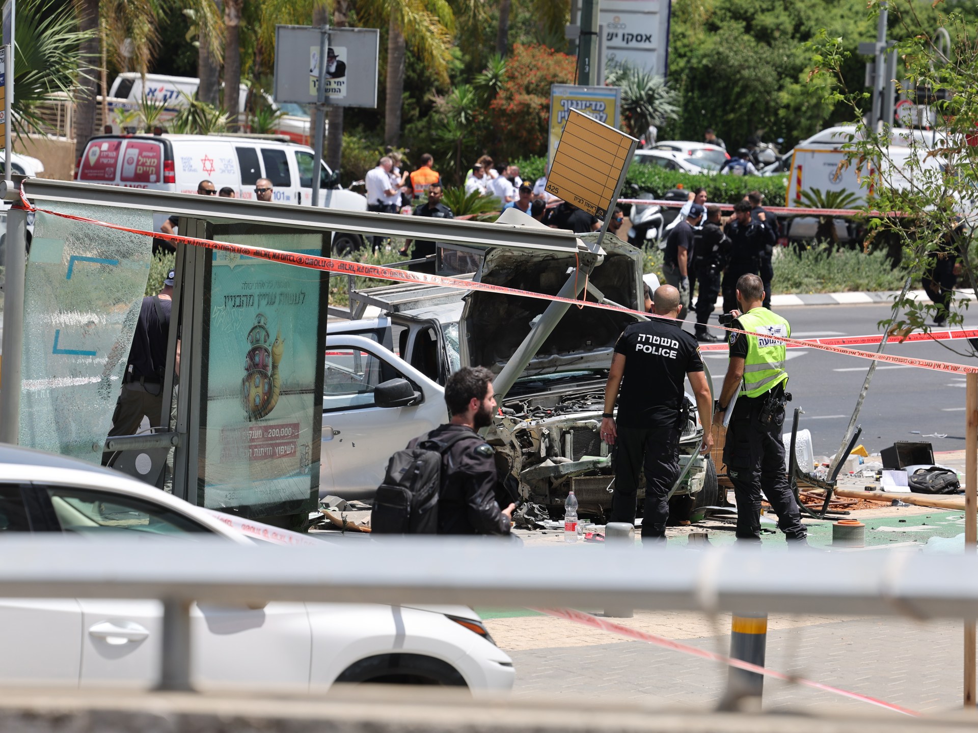 At least 7 hurt in Tel Aviv car-ramming and stabbing attack