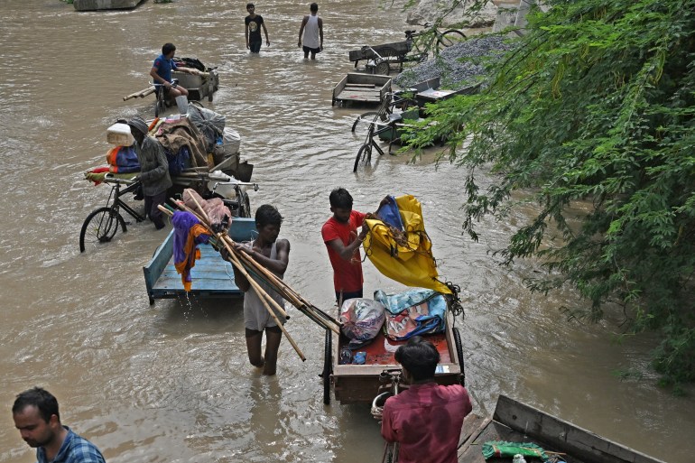 India, Delhi banjir