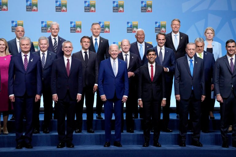 The 'family photo' of the NATO leaders meeting in Vilnius