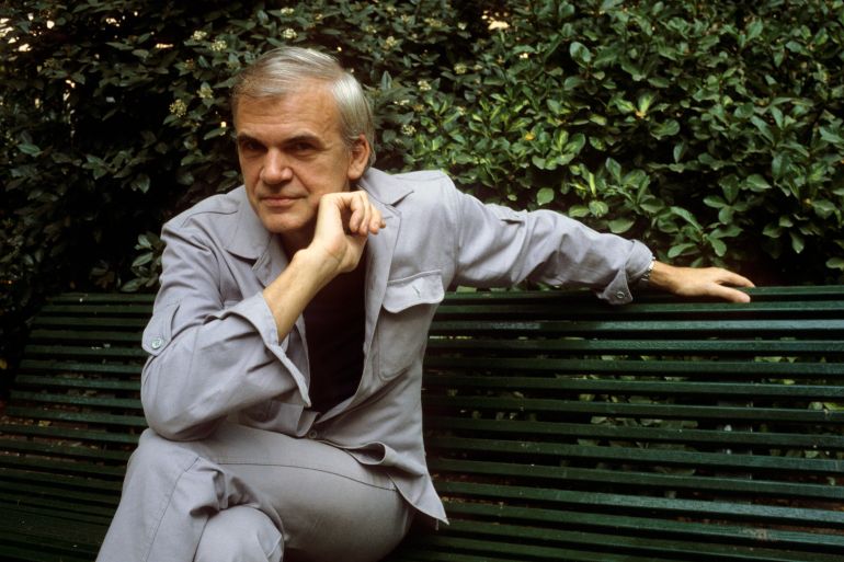 L'écrivain tchèque Milan Kundera à Paris le 17 septembre 1982, France (Photo by Francois LOCHON/Gamma-Rapho via Getty Images)