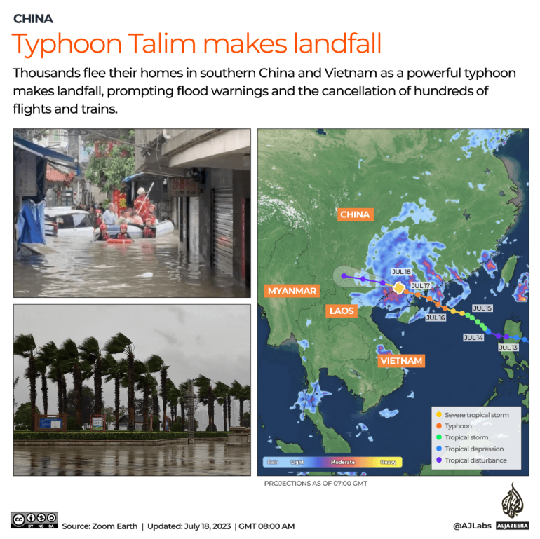 Puluhan ribu mengungsi saat topan Talim menerjang China, Vietnam Weather News
