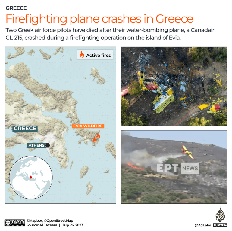 Dua pilot tewas setelah pesawat pemadam kebakaran jatuh di Yunani |  Berita tentang krisis iklim
