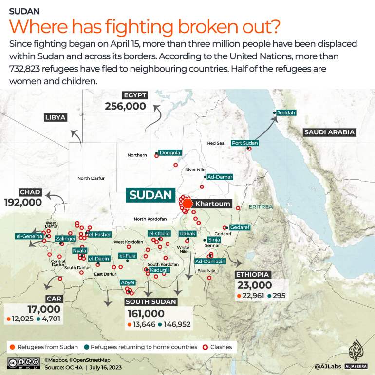 Interactive_Sudan_crisis haritası savaşıyor Temmuz 20_2023