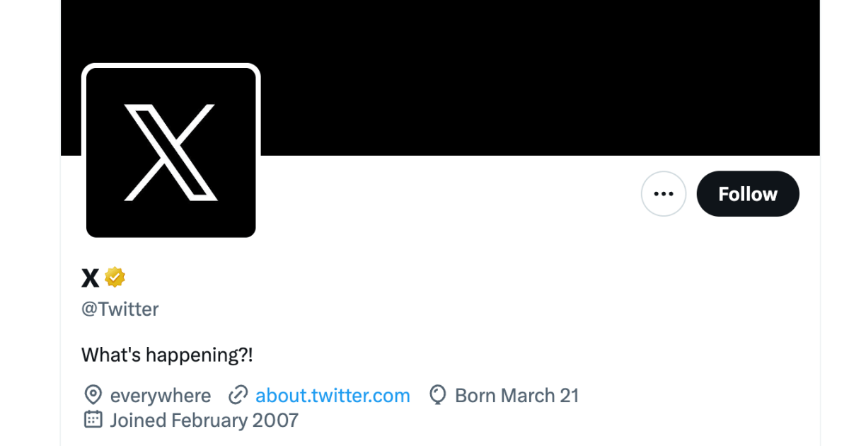 Twitter changes logo to 'X', replacing blue bird symbol