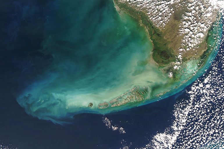 Satelite image of water near Florida