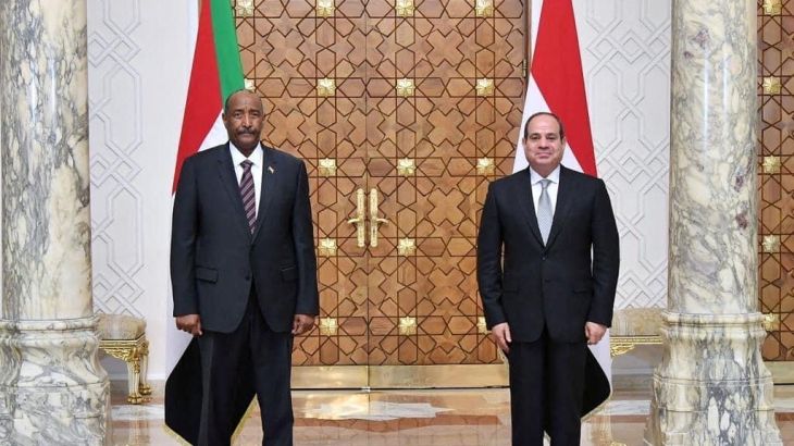 Egyptian President Abdel Fattah el-Sisi meets with Sudan's Sovereign Council Chief General Abdel Fattah Al-Burhan