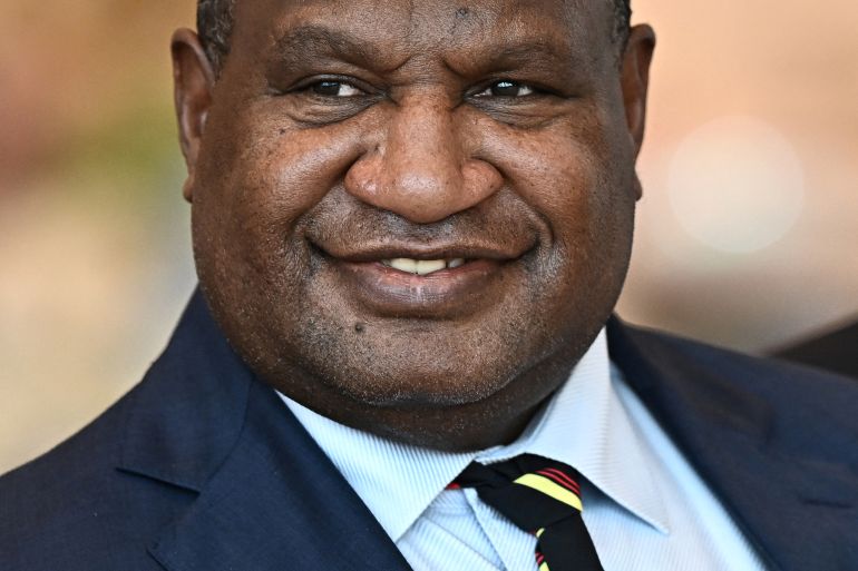 Close up of PNG Prime Minister James Marape