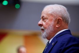 Brazil's President Luiz Inacio Lula da Silva attends a roundtable during the summit between leaders of the European Union (EU) and the Community of Latin American and Caribbean States (CELAC), in Brussels, Belgium July 17, 2023. REUTERS/Johanna Geron