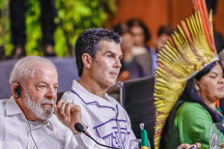 Brazil's President Luiz Inacio Lula da Silva attends the summit of the Amazon Cooperation Treaty Organization (ACTO), in Belem, Brazil August 8, 2023. Ricardo Stuckert/Brazil Presidency/Handout via REUTERS ATTENTION EDITORS - THIS IMAGE HAS BEEN SUPPLIED BY A THIRD PARTY. NO RESALES. NO ARCHIVES