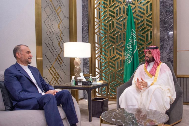 Saudi Crown Prince, Mohammed bin Salman meets with Iranian Foreign Minister Hossein Amir-Abdollahian in Jeddah, Saudi Arabia