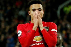 Manchester United's Mason Greenwood looks dejected after a missed chance