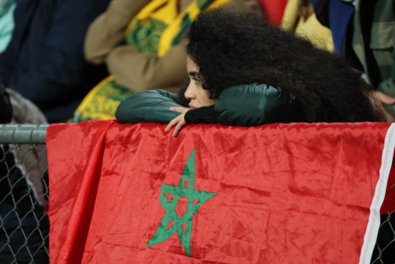 A Moroccan fan looks dejected. 