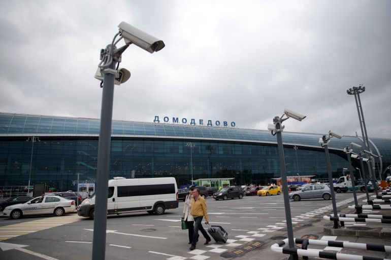 A file photo shows the Domodedovo Airport in Moscow.