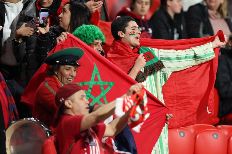 Morocco fans before the match