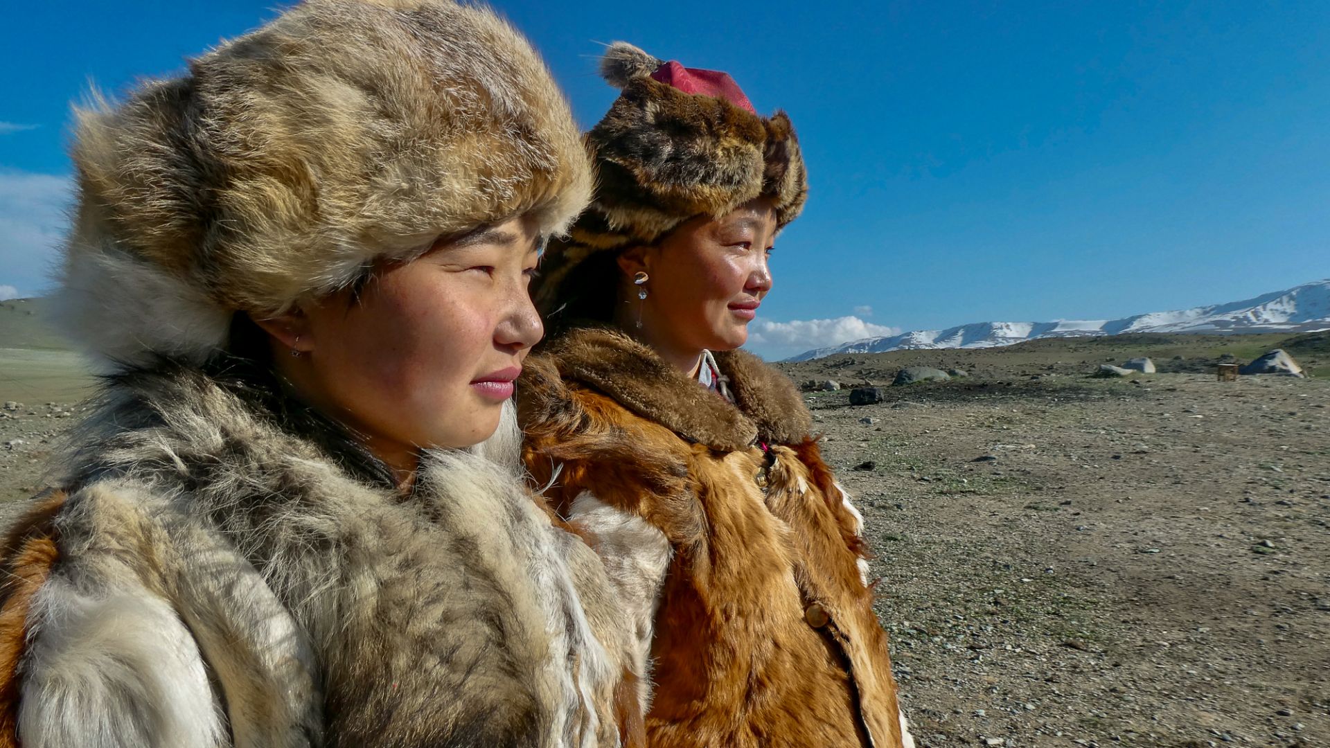 Kazakh girls in Mongolia