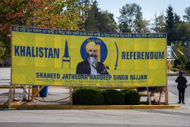 Sikh separatist leader Hardeep Singh Nijjar was organising an unofficial independence referendum when he was shot dead [Ethan Cairns/EPA-EFE]