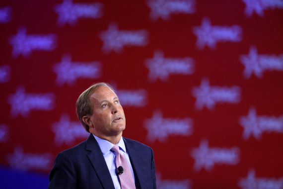 Texas Attorney General Ken Paxton speaks at the Conservative Political Action Conference (CPAC) in Dallas, Texas, U.S., August 5, 2022.