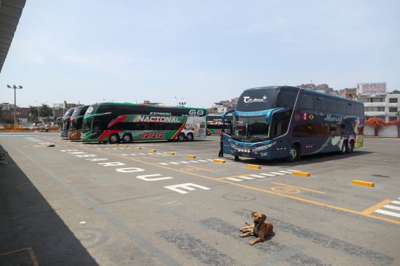 View of an empty bus terminal after protesters blocked key highways amid violent protests across the country, following the ouster and arrest of former President Pedro Castillo, in Lima, Peru December 19, 2022.