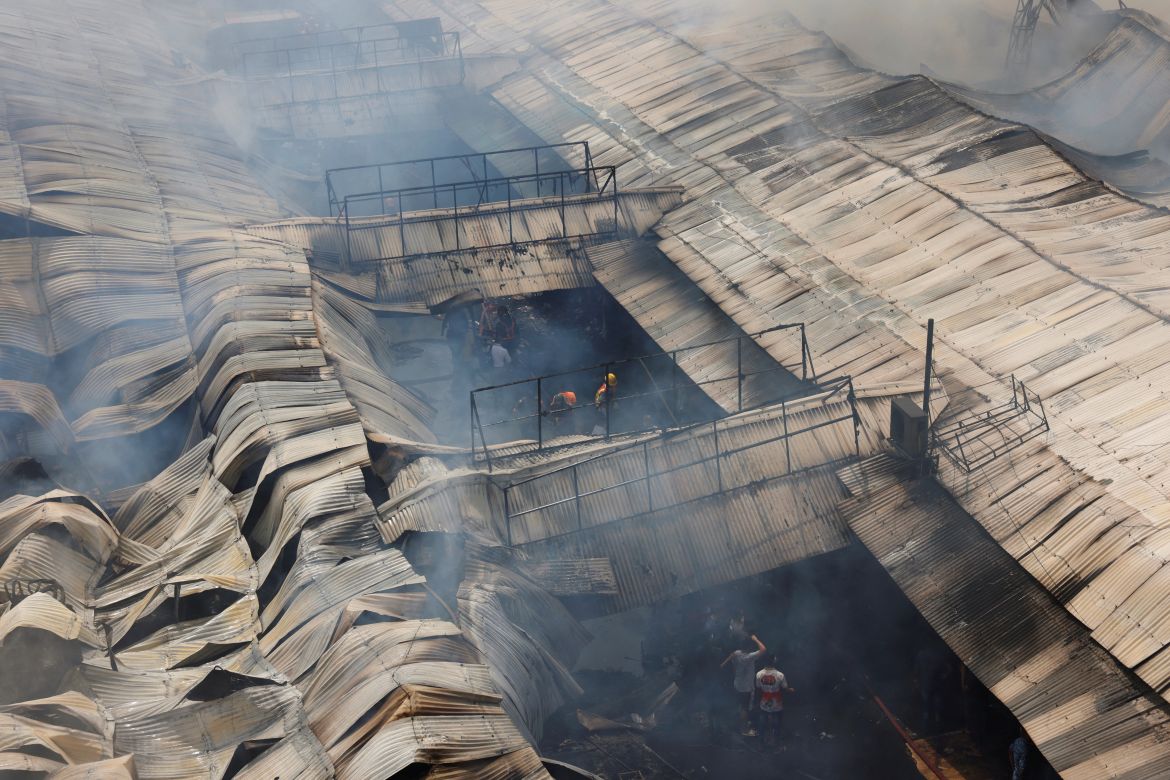 Hundreds of shops gutted in market fire in Bangladesh