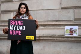 Roxanne Tahbaz protests for the release of her father
