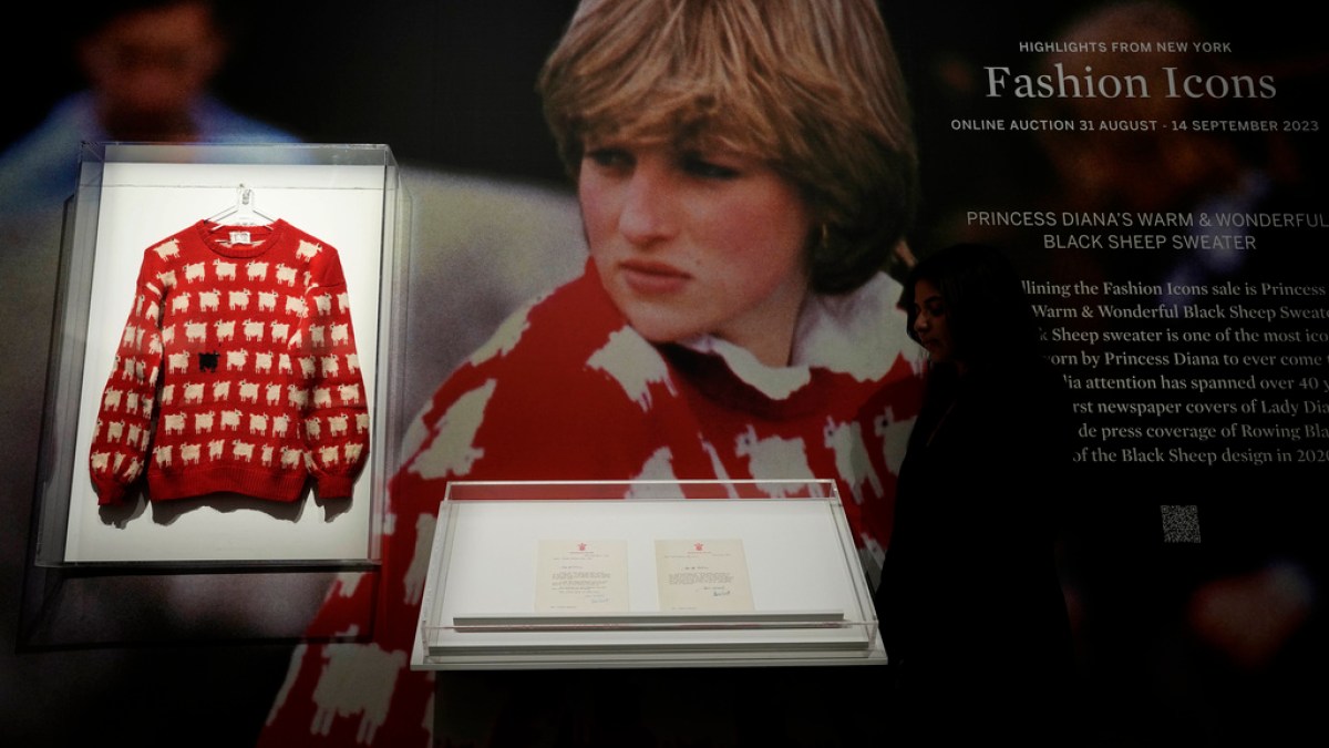 Princess Diana’s iconic ‘Black Sheep’ sweater sells at auction for $1.1m