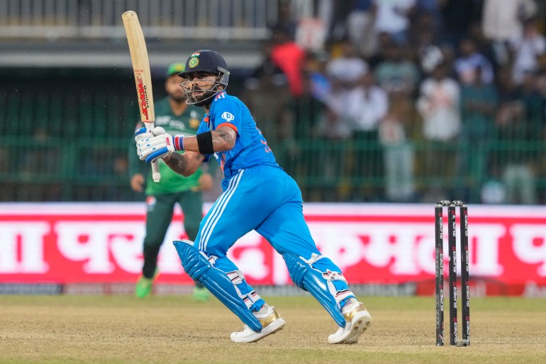 India's Virat Kohli plays a shot