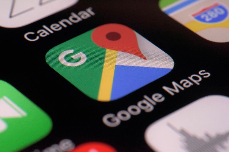 The Google Maps app is seen on a smartphone