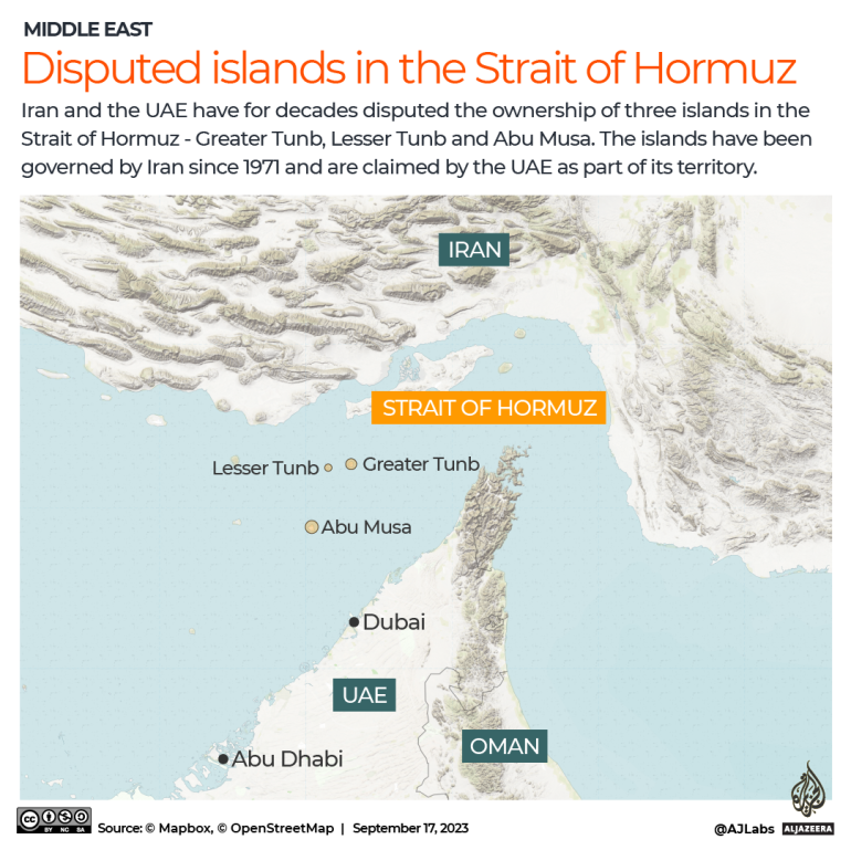 Isole contese nello Stretto di Hormuz