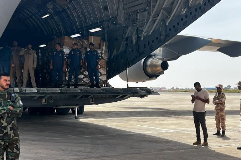 Shipments of Qatari aid in Benghazi