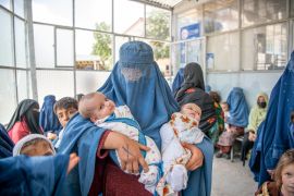At Wardak Provincial Hospital in central Afghanistan, people wait to be seen by a doctor. [Aziz Karimi/UNICEF]