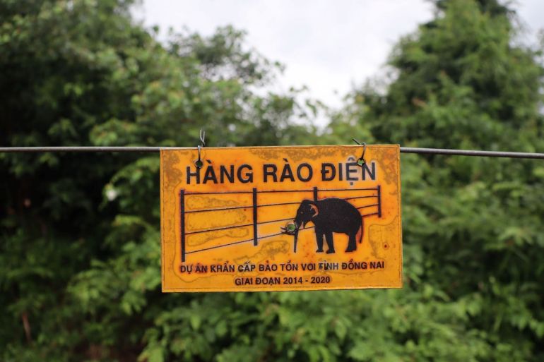 ’ELECTRIC FENCE - Urgent Elephant Conservation Plan in Dong Nai province in 2014-2020 period’’. [Sen Nguyen/Al Jazeera]