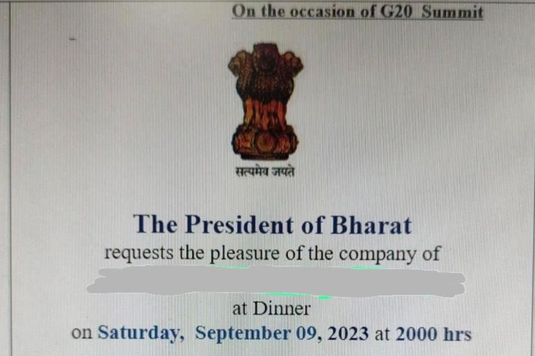Il governo indiano Modi sostituisce il nome del paese con Bharat nell’invito a cena del G20