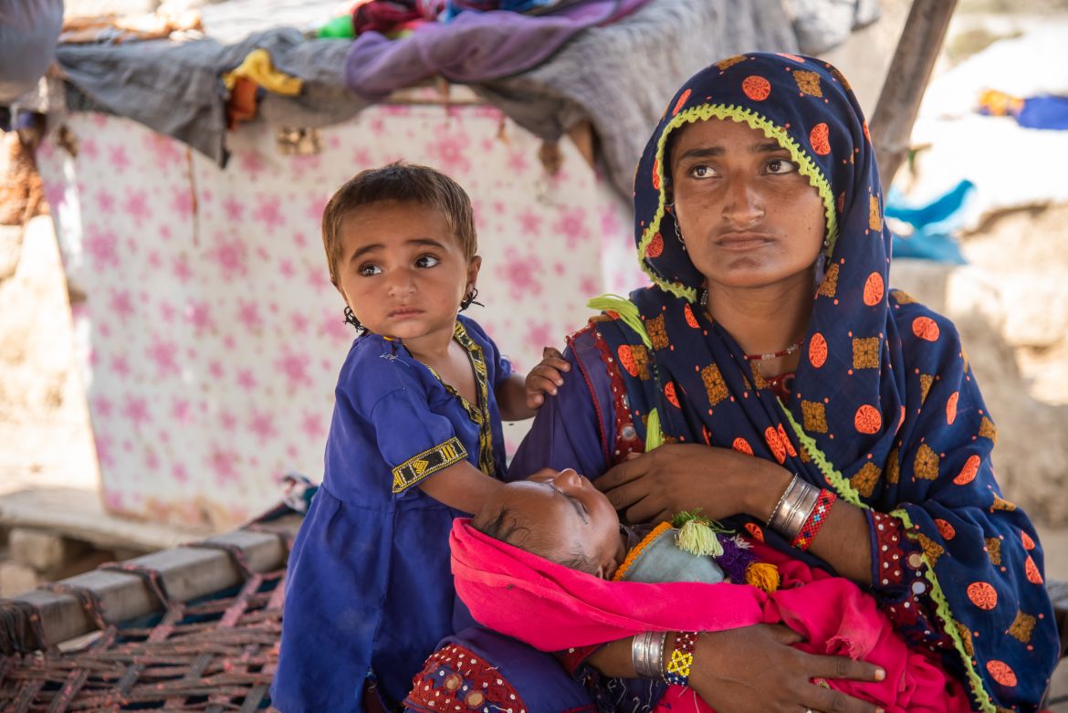 "I'm filled with worries about the world my children will inherit, given the constant destruction of our village by floods," Gul Khatoon expressed. She was seven months pregnant when the devastating floods hit in 2022, displacing her from her village. She ended up giving birth in a makeshift roadside shelter without any medical assistance or proper care.