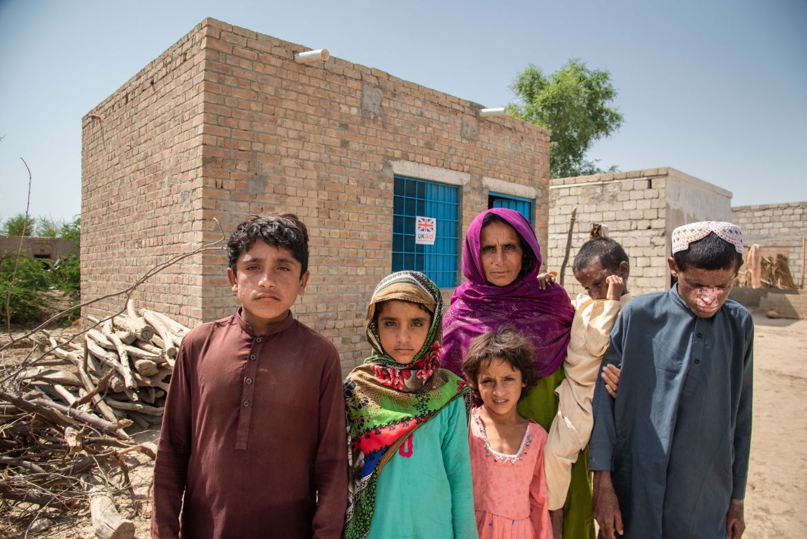 Responsible for her six children, two of whom have disabilities, and with her husband having passed away six years earlier, Fatima Bibi worries about her children's future, especially when she will not be there to care for them forever in the event of recurring floods.