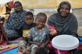 Women and their children who fled the war-torn Sudan following the outbreak of fighting between the Sudanese army and the paramilitary Rapid Support Forces (RSF)