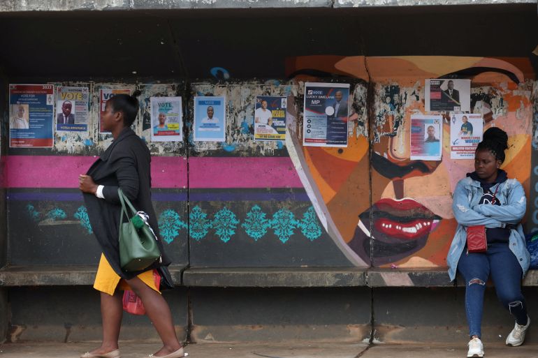 Posters of election candidates in Eswatini