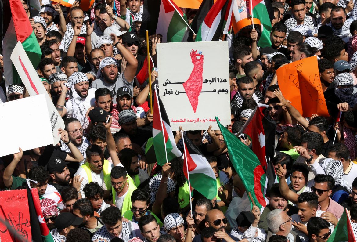 Jordanians gather to express solidarity with Palestinians in Gaza