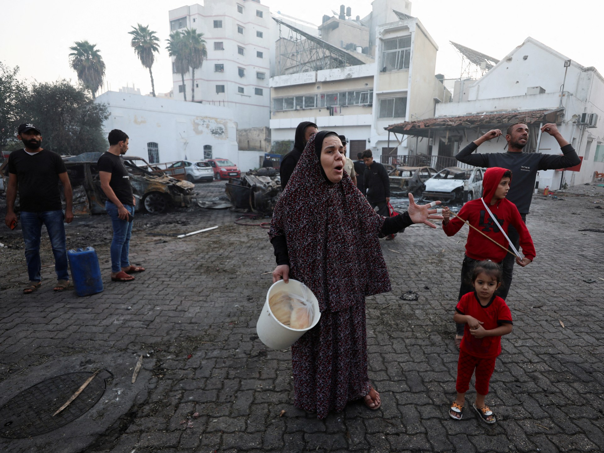 How has the narrative shifted since the Gaza hospital explosion?