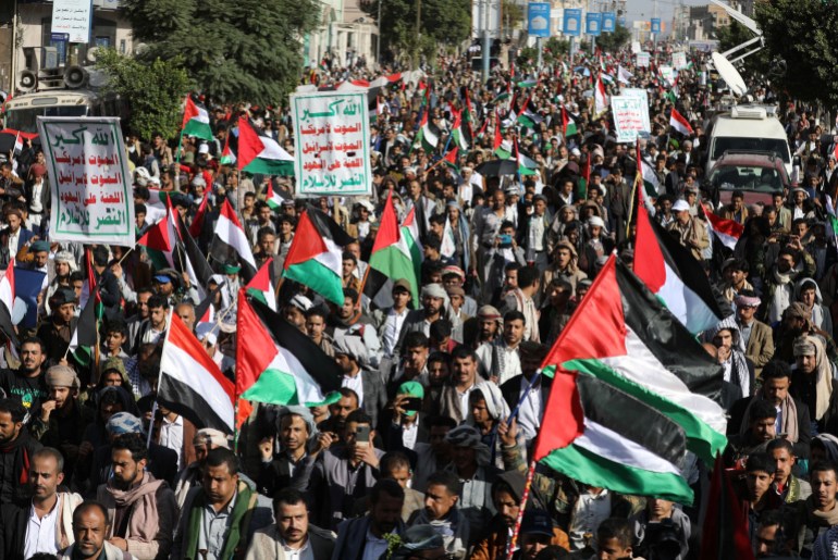 Pro-Palestine protest in Yemen