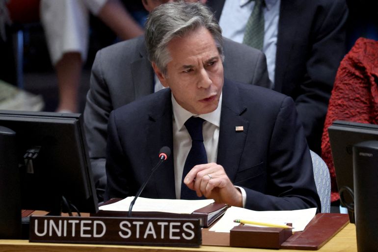 U.S. Secretary of State Antony Blinken speaks at UN Security Council