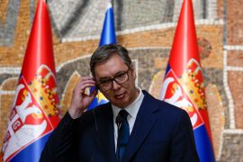 Serbia&#39;s President Aleksandar Vucic has repeatedly raised the combat readiness level of troops on the border with Kosovo [File: Darko Vojinovic/AP]