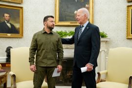 President Joe Biden meets with Ukrainian President Volodymyr Zelenskyy in the Oval Office of the White House in Washington, DC, September 21, 2023 [Evan Vucci/AP Photo]