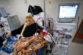 Haniyeh Wishah, 77, is among the hundreds of kidney dialysis patients who now get treatment once or twice a week instead of the regular four weekly sessions