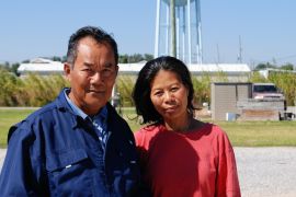 James Kim and his wife Karen Suon in Plaquemines Parish, Louisiana