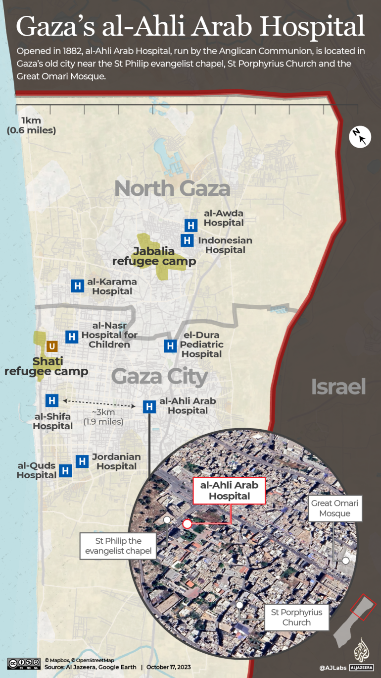 INTERACTIVE - Gaza al-ahli Arab Hospital map-1697623116