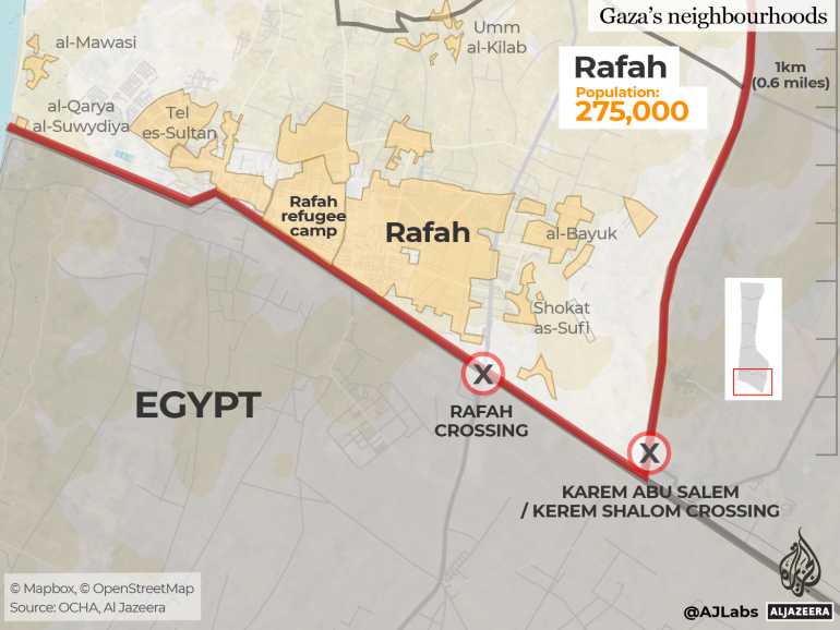 INTERACTIF - CARTE des quartiers de Gaza Rafah-1697975988